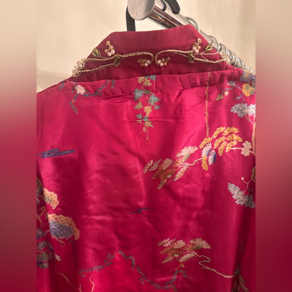 Pakistani clothes Crimson Kaftan - Magenta - Picture 10 of 12